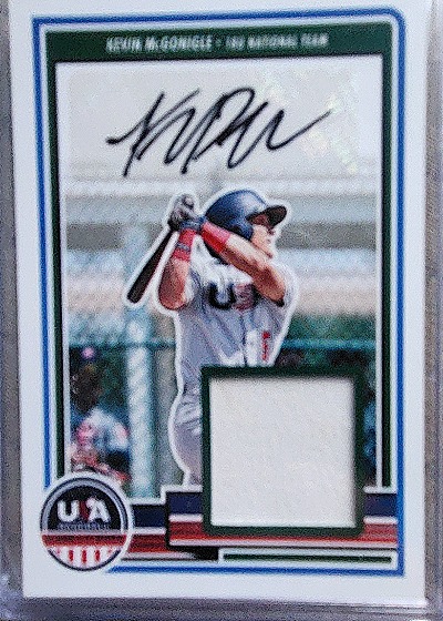 2023 Panini USA Baseball Stars & Stripes Autograph Patch #SM-KM Kevin McGonigle — front