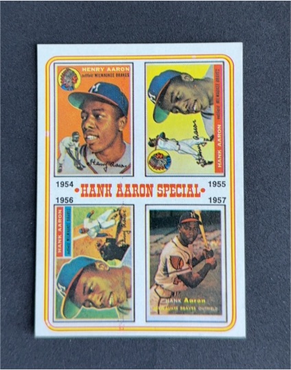1974 Topps #2 Hank Aaron Special 1954-1957 — front