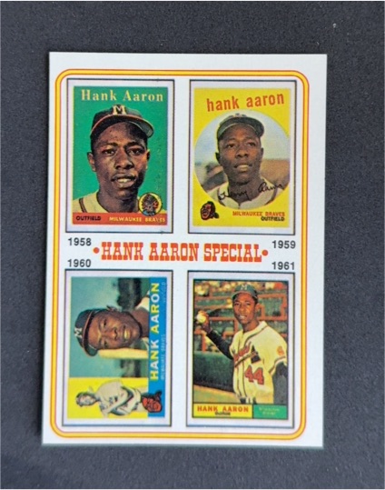 1974 Topps #3 Hank Aaron Special 1958-1961 — front