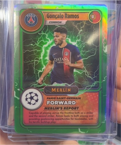 2023-24 Topps Merlin UEFA Club Competitions #MG-45 Goncalo Ramos Merlin's Gamers Green — front