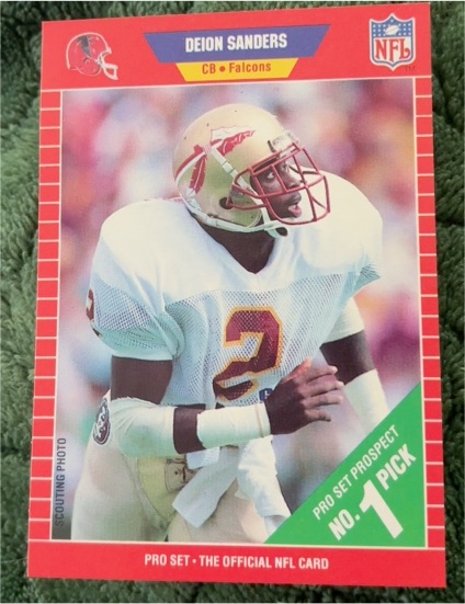 1989 Pro Set #486 Deion Sanders — front