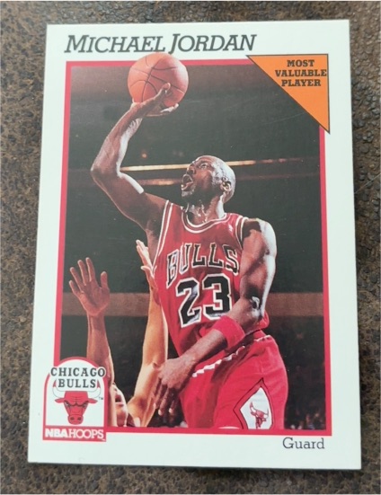 1991-92 NBA Hoops #30 Michael Jordan — front