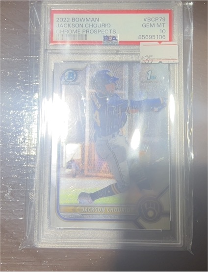 2022 Bowman Chrome Prospects #BCP79 Jackson Chourio — front