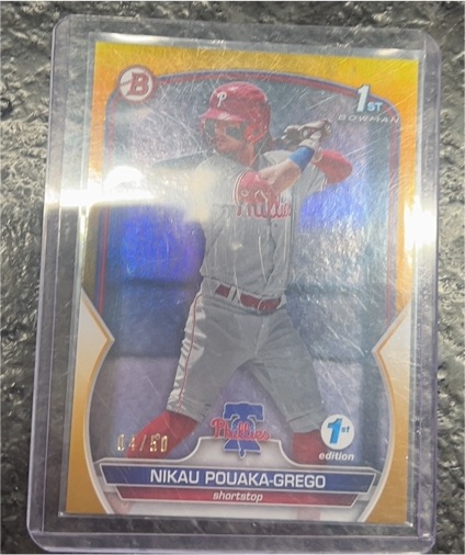 2023 Bowman Chrome #BCP-89 Nikau Pouaka-Grego — front