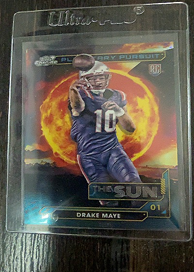 2024 Topps Chrome Cosmic Planetary Pursuit The Sun #PPSU-DM Drake Maye — front