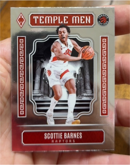 2023-24 Panini Phoenix #23 Scottie Barnes Temple Men — front