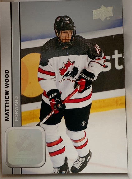 2023 Upper Deck Team Canada Juniors #20 Matthew Wood — front