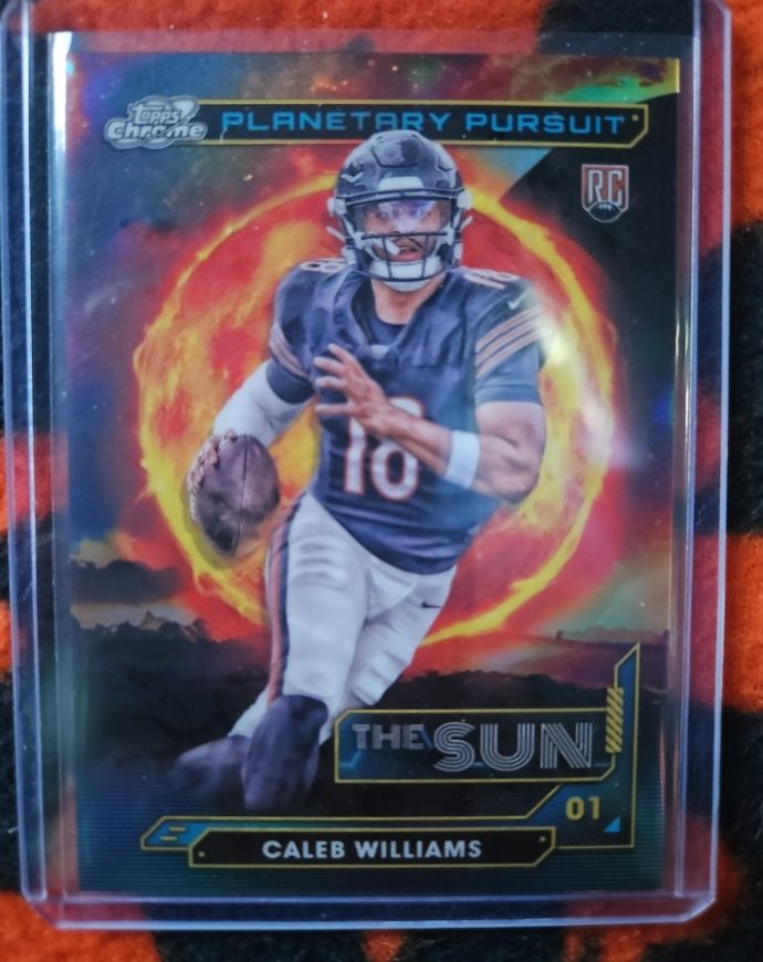 2024 Topps Chrome Cosmic Caleb Williams RC Planetary Pursuit The Sun #PPSU-CW — front