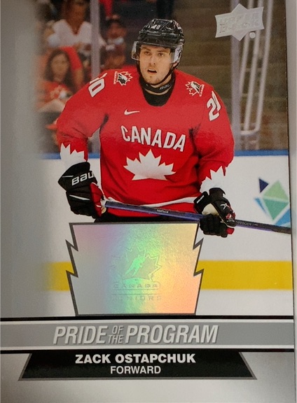 2023-24 Upper Deck Team Canada Juniors #74 Zack Ostapchuk Pride of the Program — front