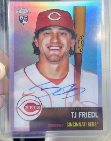 2022 Topps Chrome Platinum Anniversary #CPA-TF TJ Friedl — front