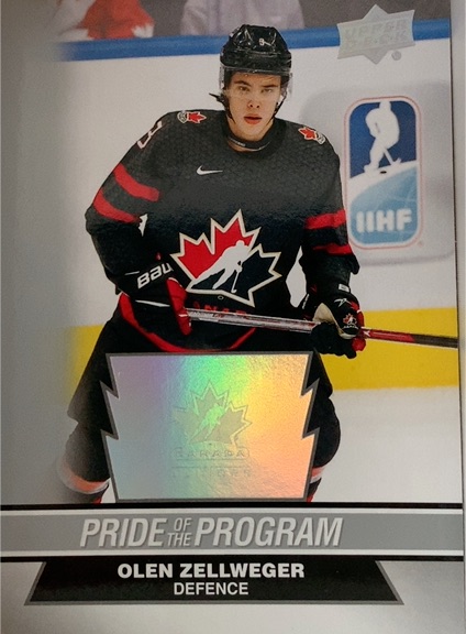 2023 Upper Deck Team Canada Juniors #69 Olen Zellweger Pride of the Program — front
