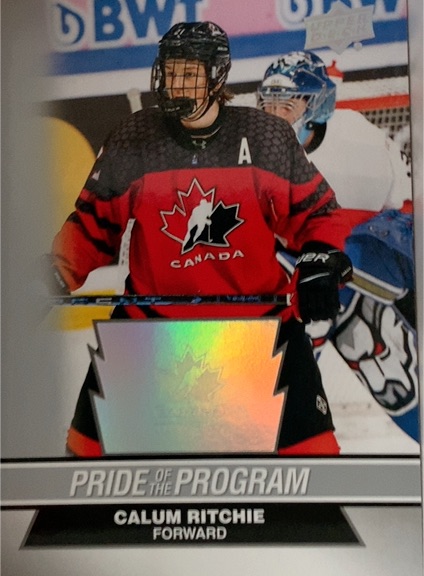 2023-24 Upper Deck Team Canada Juniors Pride of the Program #95 Calum Ritchie — front