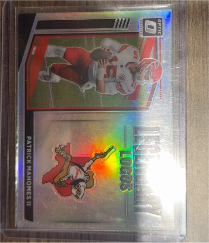 2021 Donruss Optic #LL-10 Patrick Mahomes II Legendary Logos Silver Prizm — front