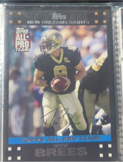 2007 Topps #1 Drew Brees All-Pro Team New Orleans Saints — front