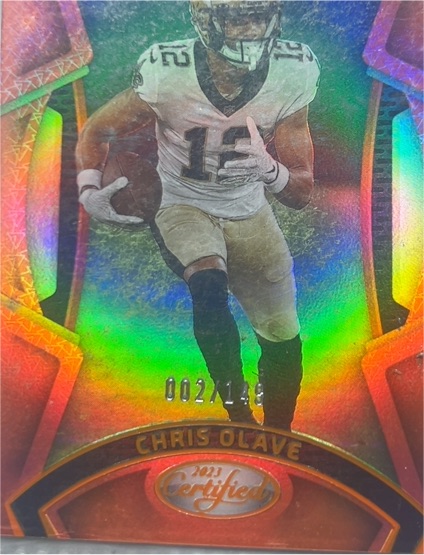 2023 Panini Certified Mirror Orange #002 Chris Olave — front