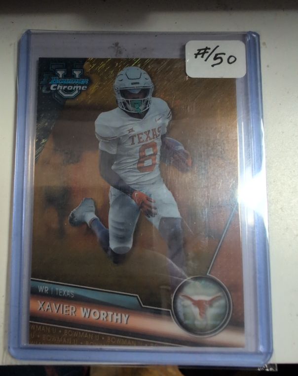 2023 Bowman University Chrome #155 Xavier Worthy — front