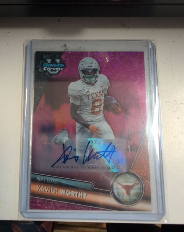 2023 Bowman Chrome University #155 Xavier Worthy — front