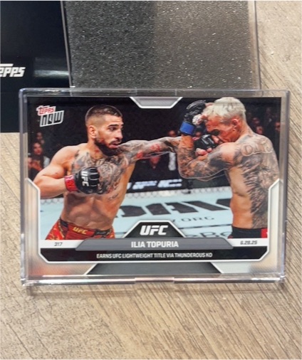 2025 Topps Now UFC #317 Ilia Topuria — front