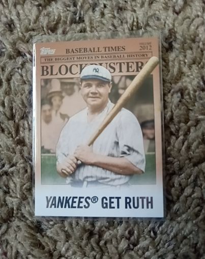 2012 Topps Update Blockbusters #BB-15 Babe Ruth — front