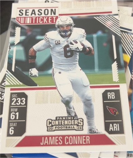 2024 Panini Contenders Season Ticket James Conner — front