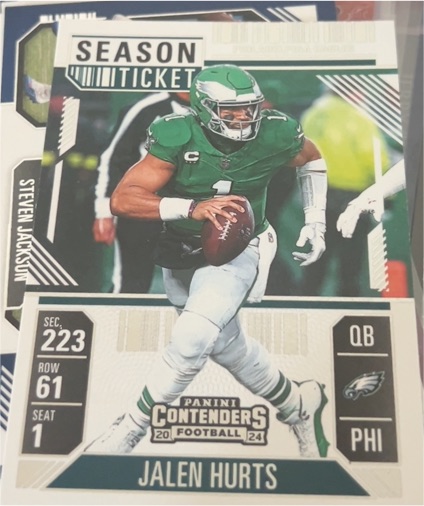 2024 Panini Contenders Football Season Ticket #79 Jalen Hurts — front