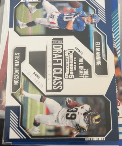 2024 Panini Contenders Draft Class Eli Manning, Steven Jackson #21 — front