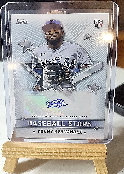 2022 Topps Baseball Stars Autographs #BSA-YHE Yonny Hernandez — front