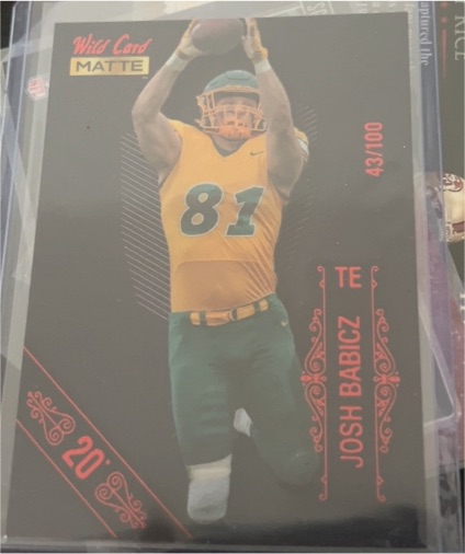 2022 Wild Card Matte #MB-124 Josh Babicz — front