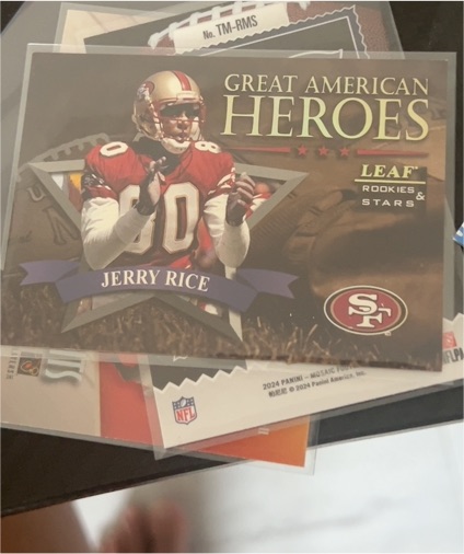 1998 Leaf Rookies & Stars Great American Heroes #11 Jerry Rice — front