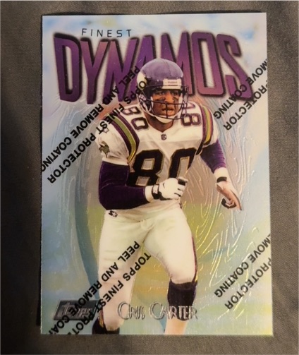 1997 Topps Finest Dynamos #127 Cris Carter — front