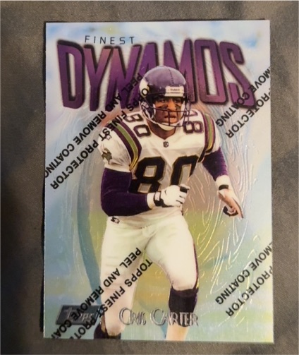 1997 Topps Finest Dynamos #127 Cris Carter — front