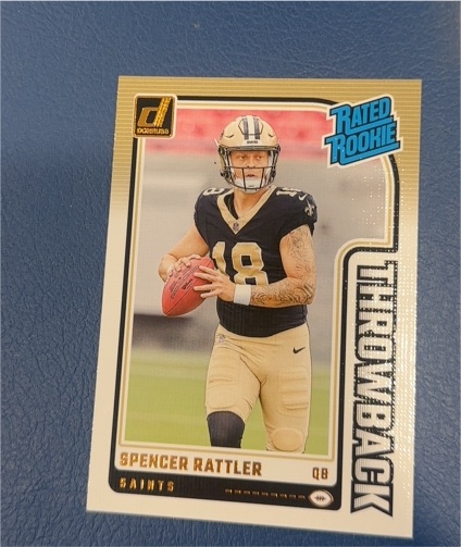2024 Panini Donruss #40 Spencer Rattler Rated Rookie Throwback — front