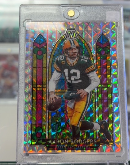 2020 Panini Mosaic Stained Glass #SG6 Aaron Rodgers — front