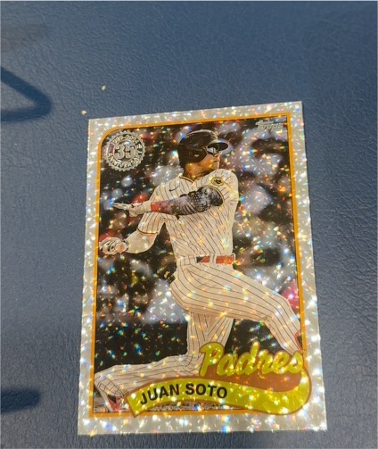 2024 Topps Series 1 #89B-4 Juan Soto 1989 Design Silver Foil Padres — front