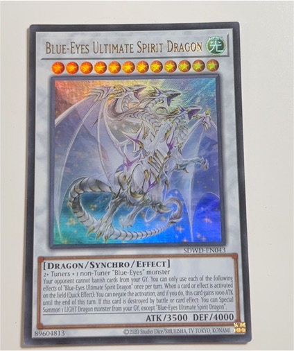 2020 Yu-Gi-Oh! SDWD-EN043 Blue-Eyes Ultimate Spirit Dragon — front