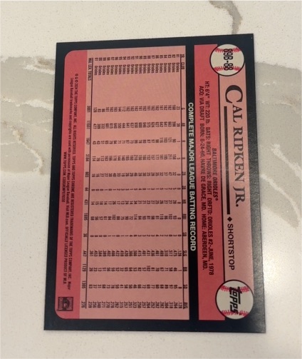 1989 Topps #88 Cal Ripken Jr. — front