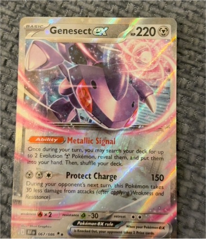 Pokémon TCG Scarlet & Violet Black Bolt Genesect ex 067/086 — front