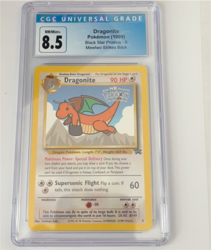 1999 Pokémon Black Star Promo #5 Dragonite — front