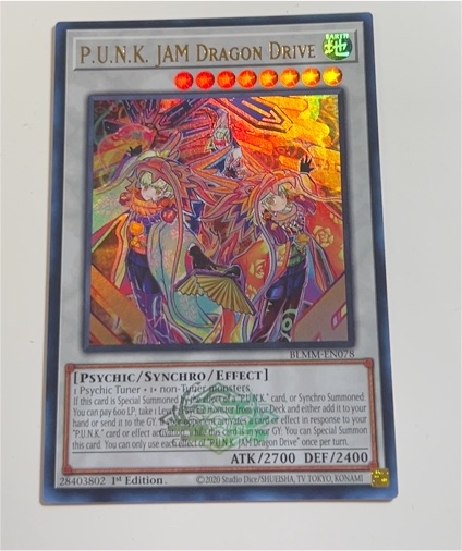 2020 Yu-Gi-Oh! P.U.N.K. JAM Dragon Drive #POTE-EN046 — front