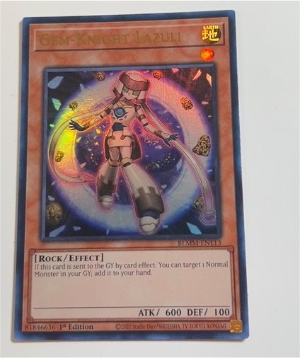 2003 Yu-Gi-Oh! BLMM-EN013 Gem-Knight Lazuli — front