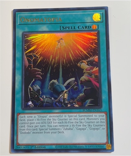 2020 Yu-Gi-Oh! BLMM-EN163 Onomatopia — front