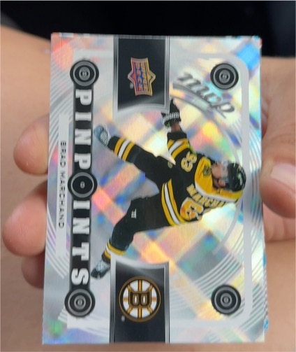 2022-23 Upper Deck MVP Pinpoints #PP-18 Brad Marchand — front