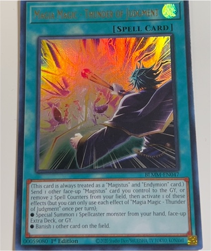 2020 Yu-Gi-Oh! Battles of Legend: Monster Mayhem #BLMM-EN047 Magia Magic - Thunder of Judgment — front