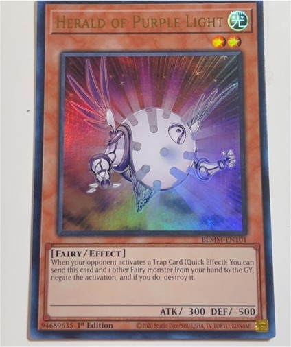 2020 Yu-Gi-Oh! BLMM-EN101 Herald of Purple Light — front