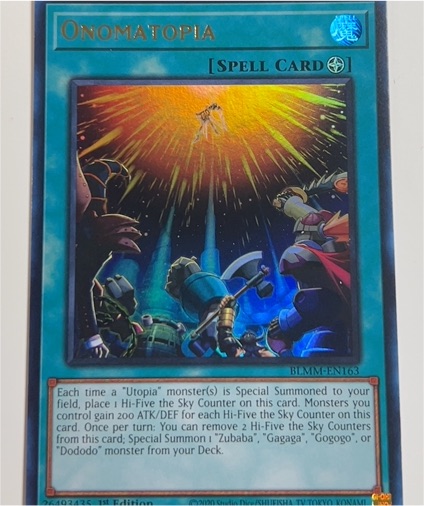 Yu-Gi-Oh! 2020 Battles of Legend: Monster Mayhem WSUP-EN024 Onomatopia — front