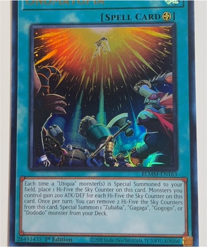 2020 Yugioh BLMM-EN163 Onomatopia — front