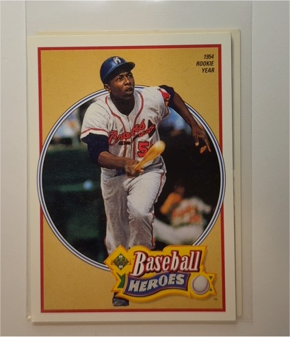1991 Upper Deck Baseball Heroes #19 Hank Aaron — front