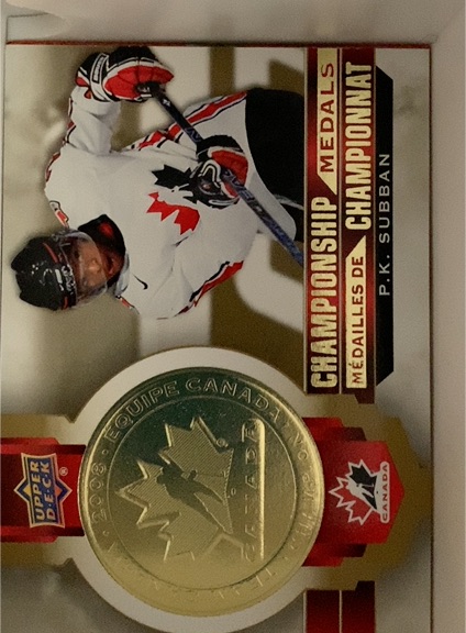 2021-22 Upper Deck Tim Hortons Team Canada Championship Medals #M11 P.K. Subban — front