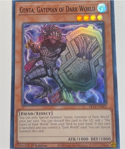 2020 Yu-Gi-Oh! SR13-EN002 Genta, Gateman of Dark World — front