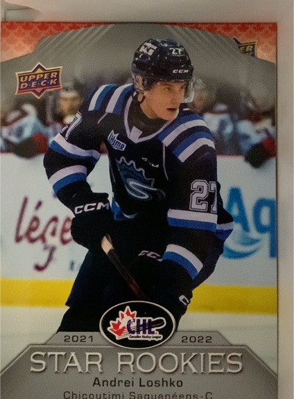 2021-22 Upper Deck CHL Star Rookies #CSR-27 Andrei Loshko — front